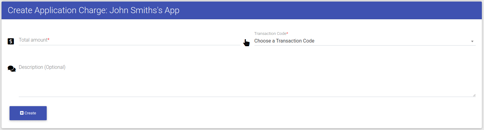 Creating Charge for Application in ExactEstate