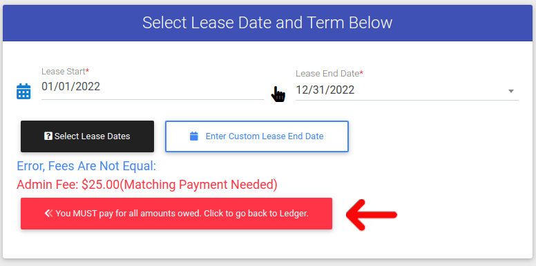 Occupying a Unit in property management software