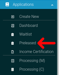 Selecting preleased link in ExactEstate
