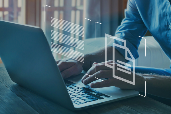 Man Using ExactEstate Online Document Storage