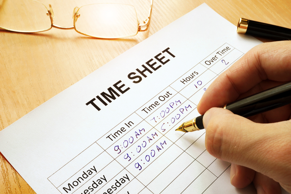 Staff submitting time sheets
